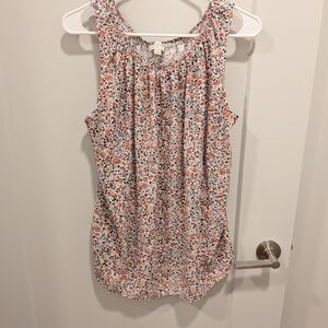 LOFT Multicolor Floral Sleeveless Blouse